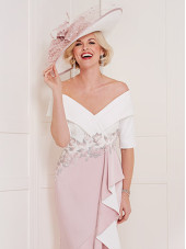 66419 Dress - Rose/Ivory (John Charles)